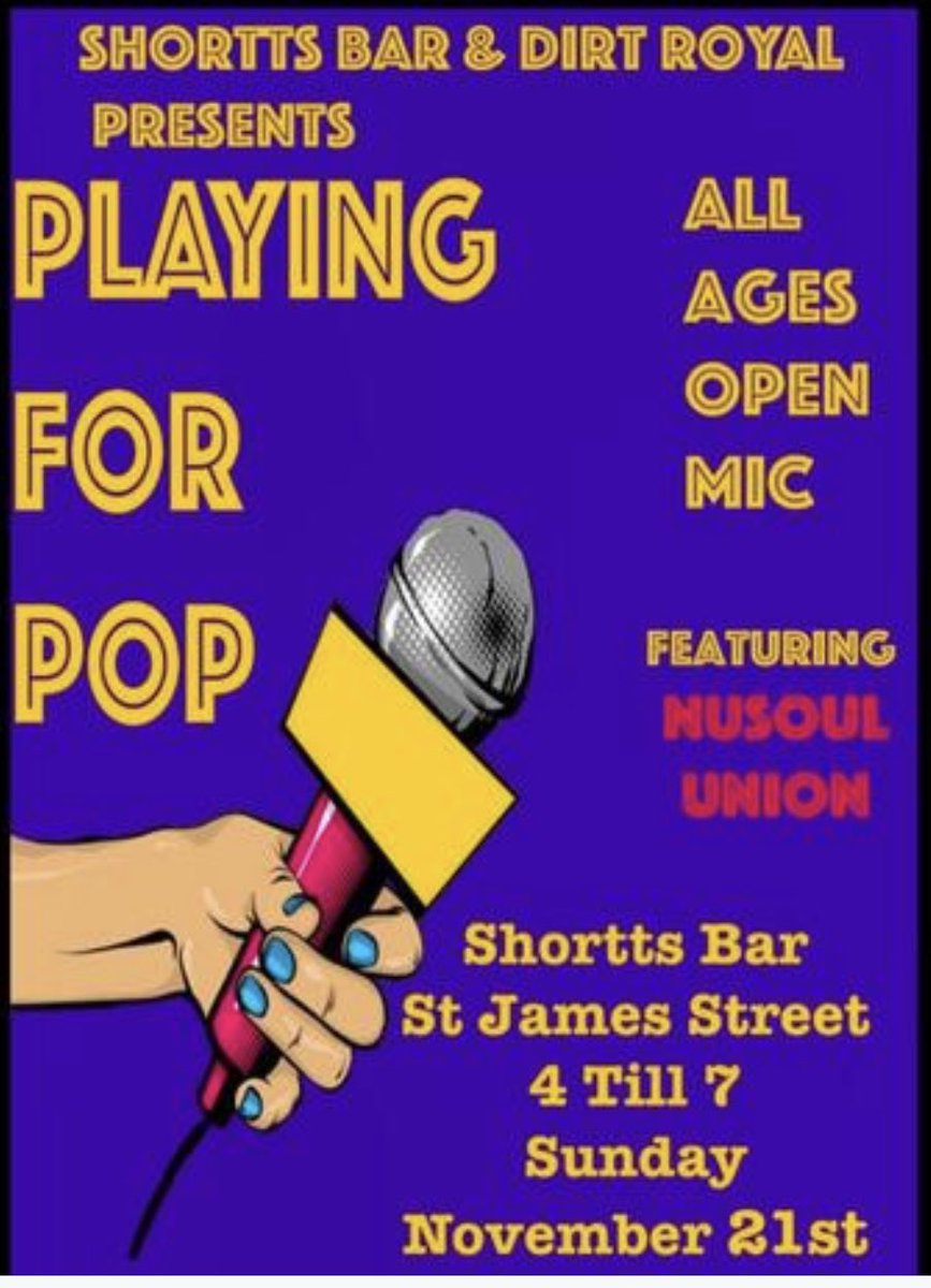 We cannot wait to sing at the Shortts Bar Open Mic this Sunday. Come along for an afternoon of great live music🎤🎶 <a href="/wearedirtroyal/">Dirt Royal</a>