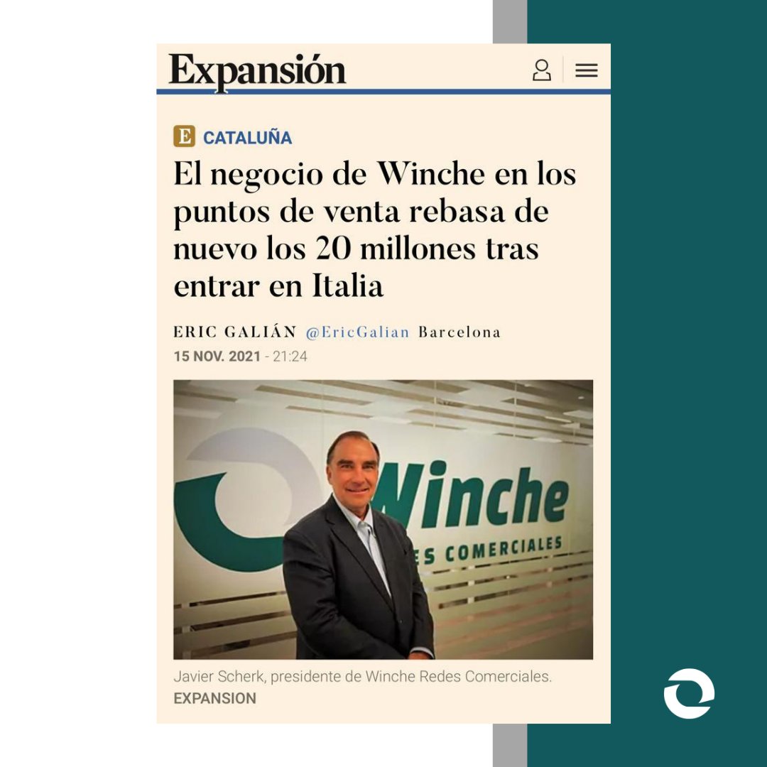 Winche_es's tweet photo. 👏 #WincheRedesComerciales aparece en el periódico Expansión.

“La inteligencia de negocio y el big data ya no son un valor añadido, sino una obligación", Javier Scherk.

👉No te pierdas la noticia completa: https://t.co/9n31xbf6br https://t.co/hQOEyC3dbm