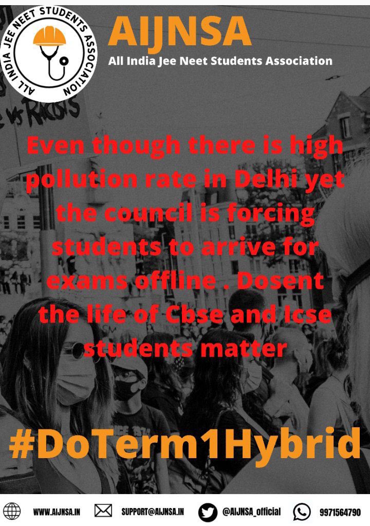 Helllex101's tweet photo. #DoTerm1Hybrid If Everyone can pass examination then why CBSE is risking the lives of students, why are we forced for offline exams? It's a direct violation of our right to life. https://t.co/7pgLuJ031B