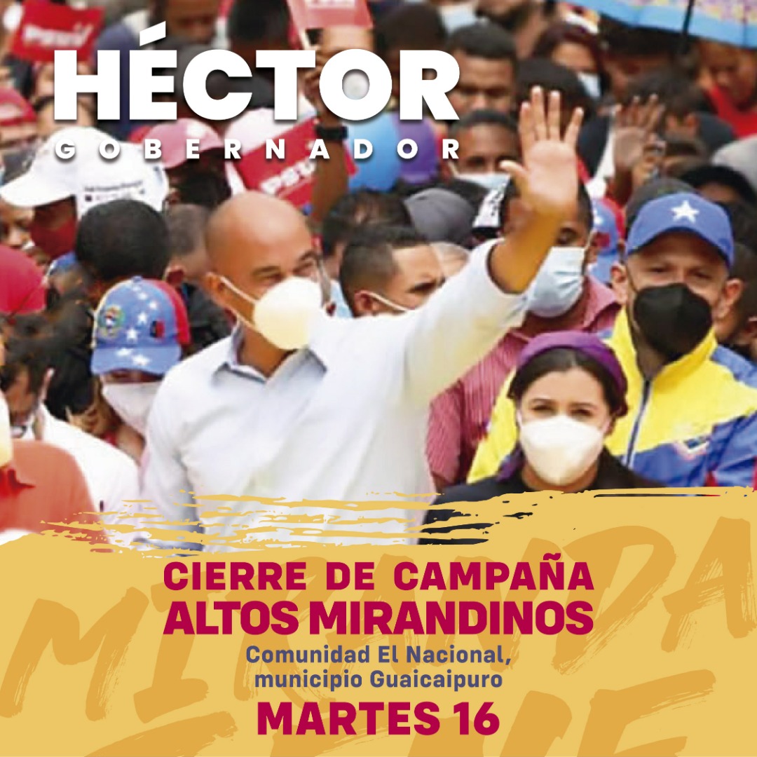 Hoy cerramos campaña en los Altos Mirandinos. ¡Estamos listos para la gran victoria de la paz y el futuro en Miranda! #MirandaTieneConQué