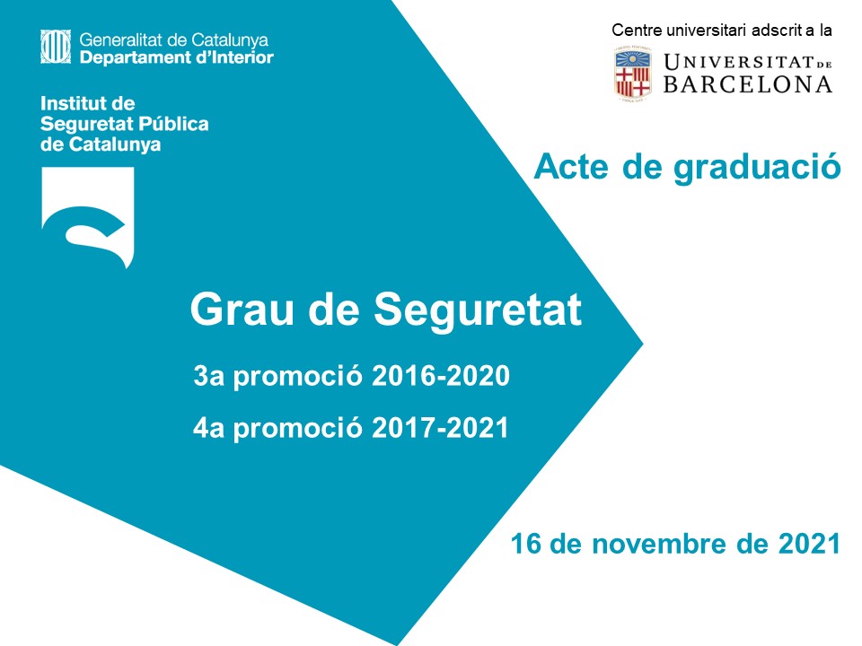 ispccat's tweet photo. Aquesta tarda, a les sis al #ParanimfUB, celebrem la graduació de 113 estudiants @GrauSeguretat @UniBarcelona, 46 de la 3a promoció i 67, de la 4a
Al cap de 7 anys del naixement d'aquests estudis universitaris, amb 4 promocions, hem assolit 193 graduats i graduades en #Seguretat https://t.co/F7MTAE0BM4