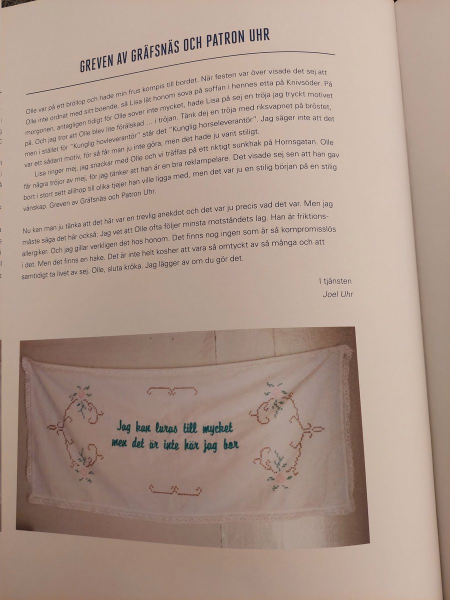 På biblioteket hittar jag denna bok med en underbar text om Olle Ljungström. Jag fick med mig ett för mig nytt underbart ord "friktionsallergiker". Jag känner någon sådan........