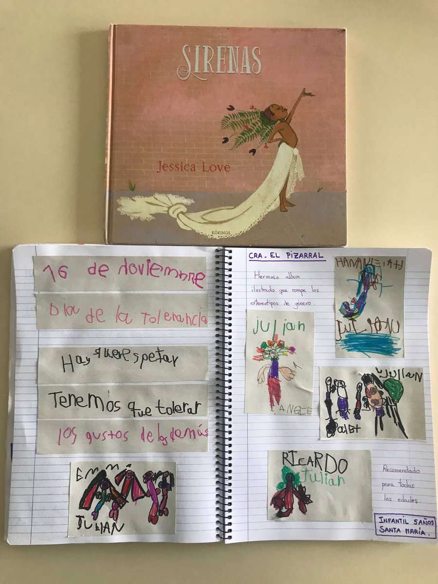 CRApizarral's tweet photo. Infantil de @CRApizarral celebra el Día Internacional para la Tolerancia” (16 de noviembre) con el cuento “SIRENAS”. Un precioso álbum ilustrado para todas las edades, que rompe con los estereotipos de género. Os animamos a leerlo en la maleta viajera de la igualdad de #STECyL. https://t.co/uaavHdZBUp