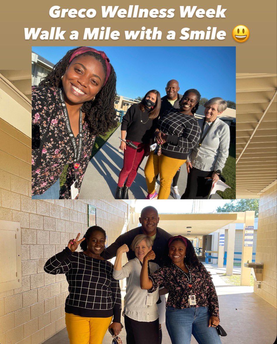 Greco Middle School (@grecoms) on Twitter photo After school walk a mile with a smile! Thank you Mrs. Shaw for reminding us to keep moving & be well. 🏃🏾♀️#grecostrong #wellnessweek @go365now @HCPS_SEL <a href="/TransformHCPS/">HCPS Transformation Network</a> <a href="/teachsind/">Cindy Lilly (she/her)</a> <a href="/Elizabe03779348/">Elizabeth Padilla</a> @DemetriaGeathe1 After school walk a mile with a smile! Thank you Mrs. Shaw for reminding us to keep moving & be well. 🏃🏾♀️#grecostrong #wellnessweek @go365now @HCPS_SEL <a href="/TransformHCPS/">HCPS Transformation Network</a> <a href="/teachsind/">Cindy Lilly (she/her)</a> <a href="/Elizabe03779348/">Elizabeth Padilla</a> @DemetriaGeathe1