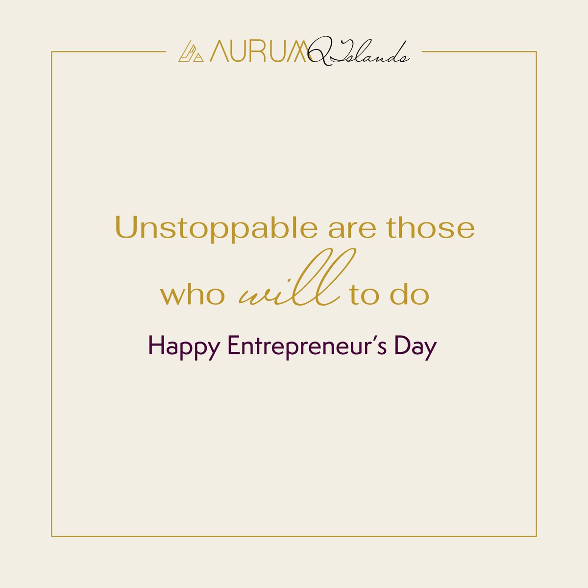 AurumVentures_'s tweet photo. Wishing every person who took the leap of faith by believing in themselves a very happy Entrepreneur’s Day.
#EntrepreneursDay #NationalEntrepreneursDay #AshishDeora #AurumInnovation #AurumTechnology #AurumVentures #AurumQParć #AurumResidences #AurumQIslands #AurumPropTech https://t.co/EgF71YK8gX