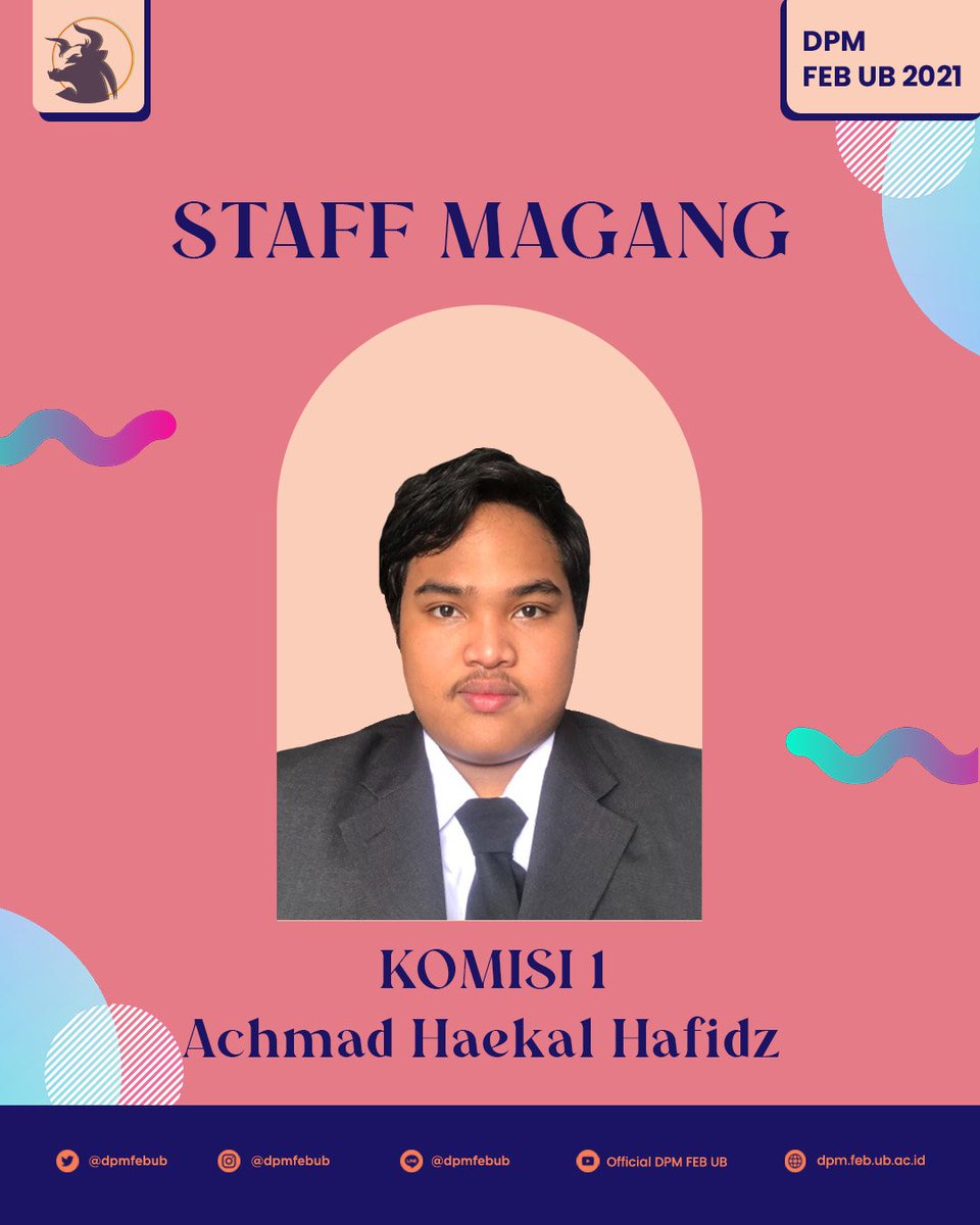 DPMFEBUB's tweet photo. staff magang terbaik yang dipilih untuk bulan Oktober adalah Achmad Haekal Hafidz dari Komisi 1. Congratulations and keep up the good work. Kepada teman-teman staff tetap yang lain, tetap semangat ya! 😆 https://t.co/n91hlSZtqZ