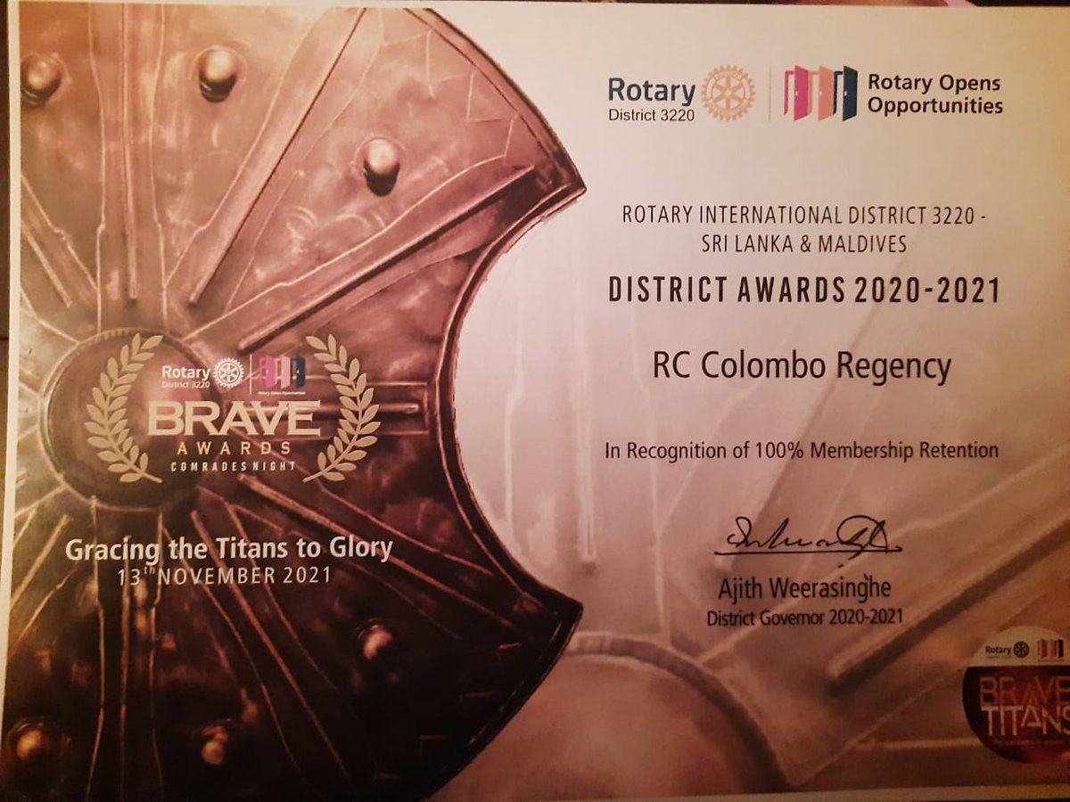 CMB_Regency's tweet image. RCCR shines at the @RotaryDistrict3220 Awards 2020/21  - 
BRAVE AWARDS

A grand total of 19 awards bagged by @CMB_Regency RCCR! #roatarysrilanka