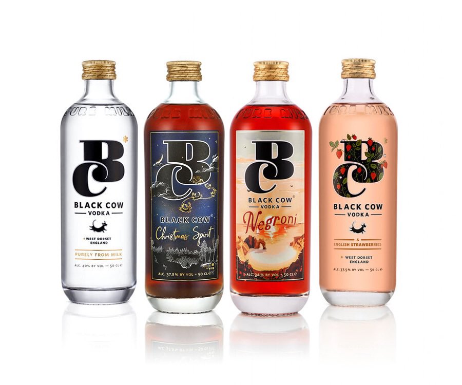 Singapore’s Black Cow Vodka line up - free delivery from eastwindimports.com #BlackCowVodka