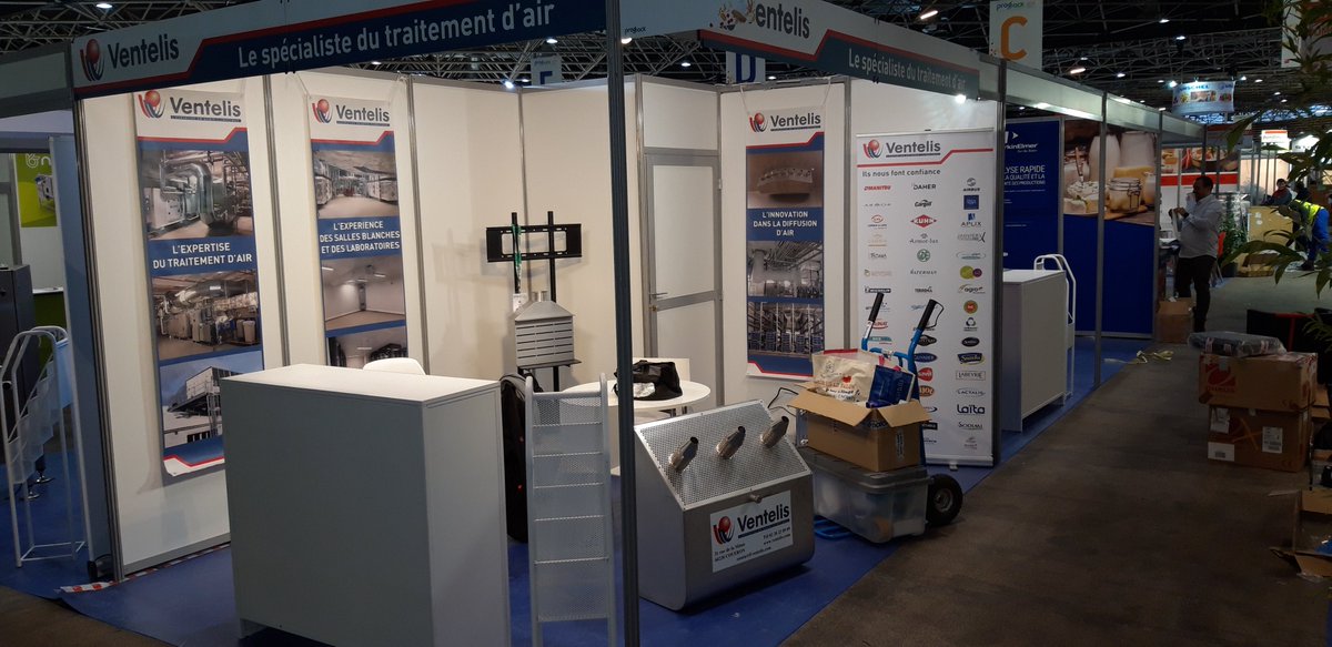 <a href="/ProdandPack/">Prod&Pack</a> 2021, c'est parti ! ♻
Petite photo de notre stand en cours d'installation hier pour le salon #prodandpack à Lyon qui démarre aujourd'hui jusqu'à jeudi !
📍Retrouvez-nous au hall 6, stand B76 à l'Eurexpo Lyon

#salon #ventelis #process #genieclimatique #CVC