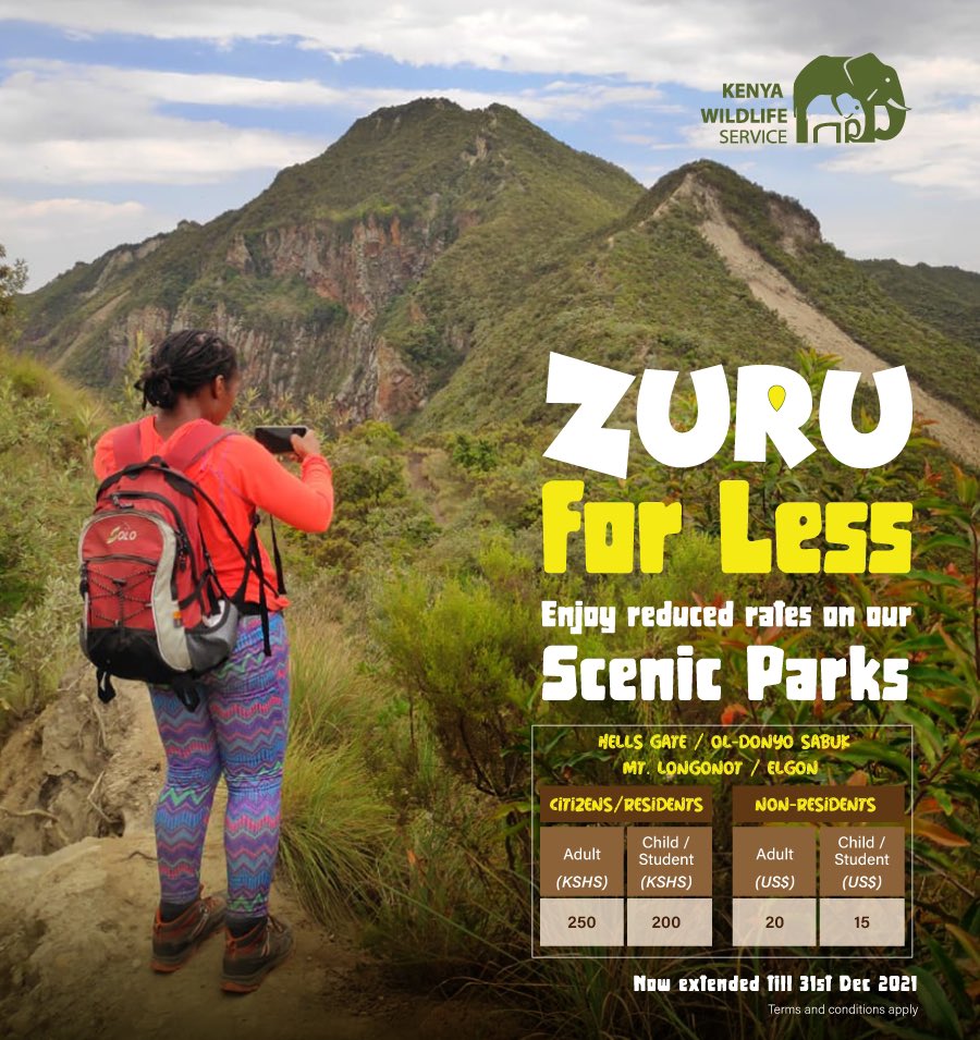 KWSKenya's tweet photo. Park entry fees for Citizens/Residents is just Ksh 250 for Adults and Ksh 200 for Children/Students
#ZuruNaKWS #ZuruMtLongonot #ZuruForLess https://t.co/8xCX53aeRL