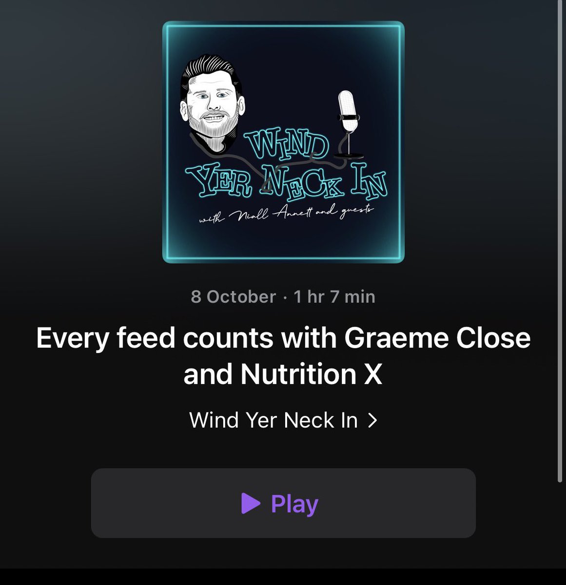 What a brilliant episode for any performance nutritionist 🔊 

The importance of doing the basics very well, the ability of us to educate and coach our athletes and to make it fun and engaging throughout! 

<a href="/WindYerNeck_In/">WindYerNeckIn</a> 
<a href="/close_nutrition/">Prof Graeme L. Close</a>