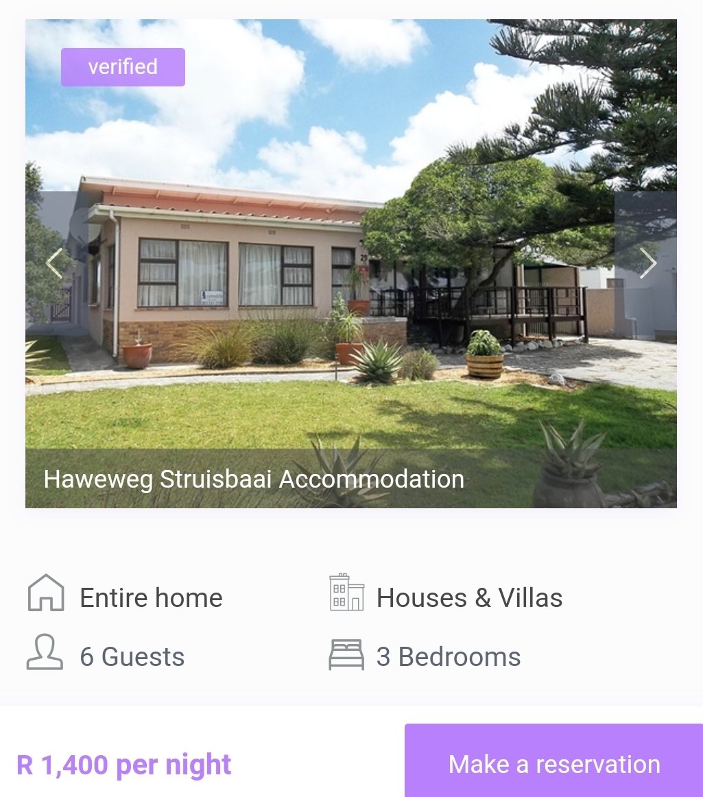 We have a new vacation accommodation listing. Book your 
stay in Struisbaai. This holiday home is only 100m from the beach and harbour want2stay.com/stays/haweweg-… "Sea" you soon!