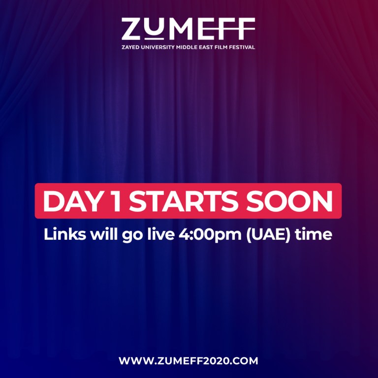 ZUMEFFx's tweet photo. Today is the day! The 11th Annual Zayed University Middle East Film Festival (ZUMEFF) kicks off today at 4pm (UAE time).

This promises to be three fun-filled days of captivating short films and workshops.Links to day 1 will go live at 4:00pm (UAE time) today. 

#ZUMEFF2021 https://t.co/HCD9sJ83nL