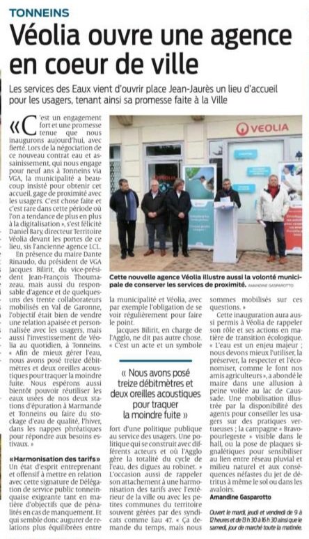 DelcrosAnne's tweet photo. Engagement fort et promesse tenue par @Veolia_FR avec l'ouverture en centre ville de #tonneins de l'accueil #clientèle pour un #servicepublic de #proximité
#EAU @VilledeTonneins
@valdegaronneCA https://t.co/rjksQ84a3V https://t.co/9OV3il7OYd