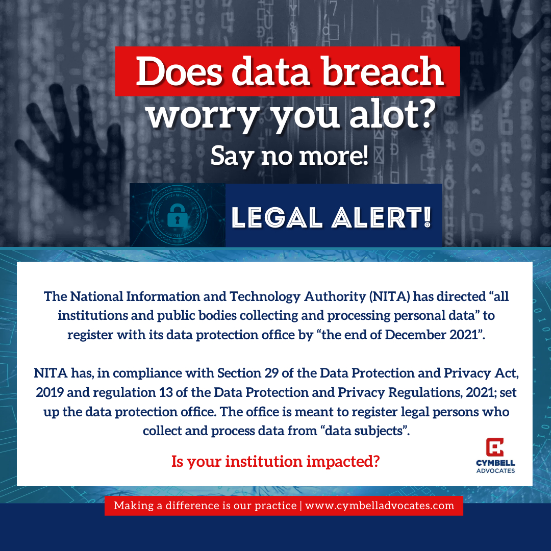 Does data breach worry you alot?
Say no more!
@NITAUganda1 @CymbellAdvocat1 

#DataSecurity  #securitybreaches #cymbelladvocates #NITA