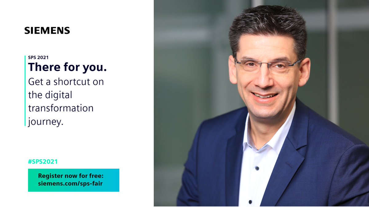 Less than two weeks to the start of the #sps2021! I'm looking forward to discuss with our customers the latest technological developments and find the best solutions for their problems. Free access is available at siemens.com/sps-fair .
