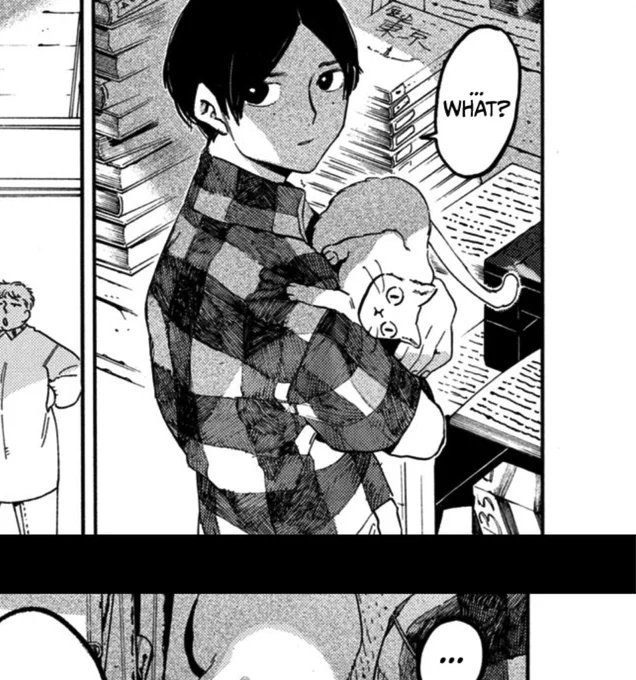 Of course he's a cat guy 