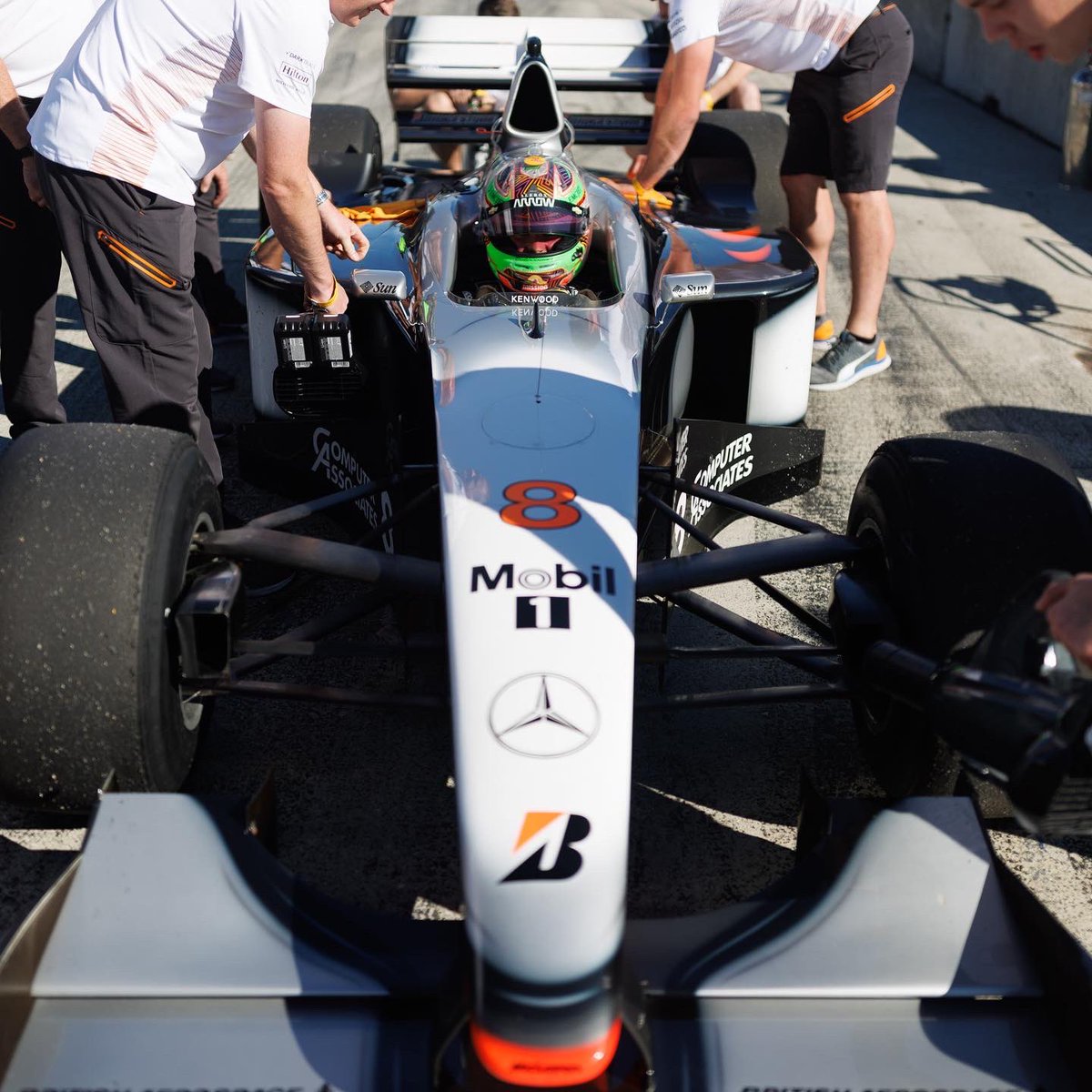 MatraxRacing's tweet photo. #F1 | @ArrowMcLarenSP´s @IndyCar pilot @PatricioOWard drove @F1MikaHakkinen's '98 @McLarenF1 #MP413 at the @WeatherTechRcwy 🇺🇸. Wow! The Mexican driver 🇲🇽 at full throttle with a @F1 🏎️ &amp; former Finn 🇫🇮 F1 Champ 🏆🏆 1998 &amp; 99 in California.
 📸 Arrow McLaren SP https://t.co/Se3N5IOJzb
