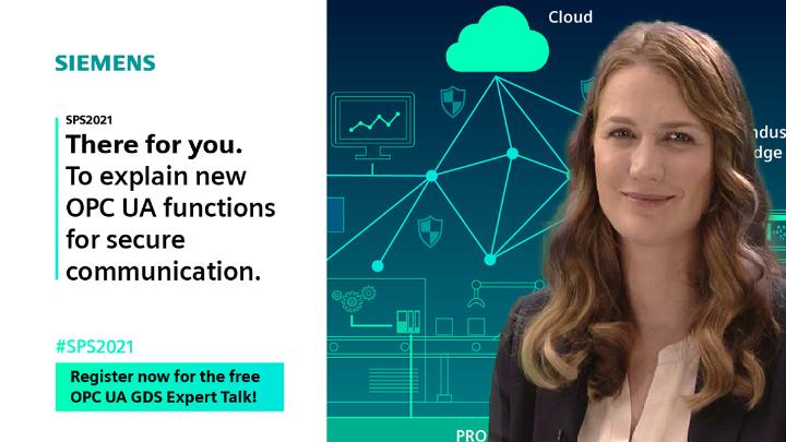 HeikeSchrey's tweet photo. Check out secure 🛡️ communication at #SPS2021: #OPCUA Global Discovery Server with TIA Portal V17 supports a dynamic alignment of security certificates during ongoing operation 💪!  Join the online #ExpertTalk on November 24 at 10:57 a.m. CET 👉https://t.co/hKgFOHTklx https://t.co/KnecTnadvC