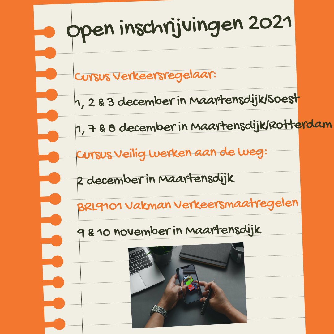 Er staan dit jaar nog diverse open inschrijvingscursussen gepland. Mocht u nog medewerkers willen aanmelden voor één van onderstaande cursussen dan zijn ze uiteraard van harte welkom! Aanmelden kan via verkeer@nivoo.nl of (0346) 21 74 25.