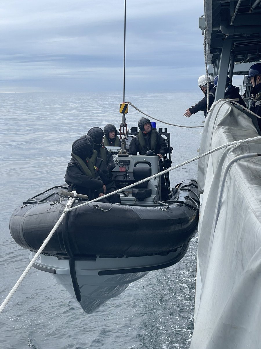 HMSPortland's tweet photo. As we move into the final week of @FOST Operation Sea Training, we conducted sea boat drills using our PAC24 rib. #pac24 #royalnavy #fost #worldclasstraining #seaboat https://t.co/QVHY15JbPy