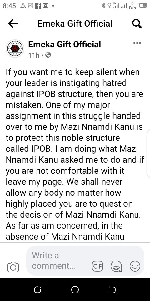 TheFaceOfFreed1's tweet photo. Biafrans, Rise up against d #Achans in our midst.
They ar on a huge payroll against this noble movement dat Mazi Nnamdi Kanu founded.
Ds trash is from @EmekaGift100 who is also a paid agent against Biafra but hiding his payroll in disguise of freedom fighting.

@MaziSimon https://t.co/1tr89Ar169