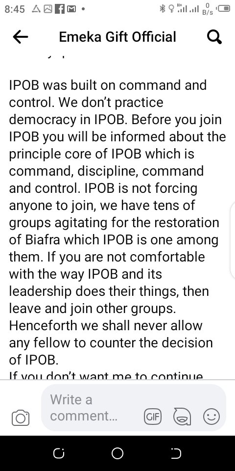 TheFaceOfFreed1's tweet photo. Biafrans, Rise up against d #Achans in our midst.
They ar on a huge payroll against this noble movement dat Mazi Nnamdi Kanu founded.
Ds trash is from @EmekaGift100 who is also a paid agent against Biafra but hiding his payroll in disguise of freedom fighting.

@MaziSimon https://t.co/1tr89Ar169