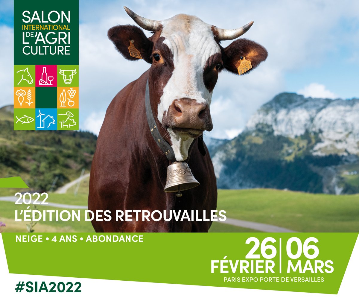 Salondelagri's tweet photo. 🎉 Vous l’attendiez avec impatience 🎉
→ Nous sommes très heureux de vous présenter Neige, la nouvelle vache égérie du Salon International de l'Agriculture. 🥰
Vous avez hâte de venir la découvrir lors du #SIA2022 ? Super ! La billetterie est ouverte : https://t.co/f3XtVkRHBn 👍 https://t.co/nOmNc0XZho