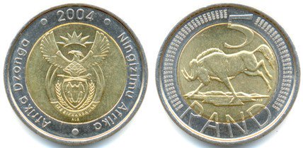 guardiacivil's tweet photo. ¡¡¡Ojito!!!
Esta es una moneda de 5 rand sudafricanos
Es muy parecida a la de 2 euros pero realmente vale 0,30 €
Que no te la cuelen https://t.co/HHkUIkBgg4