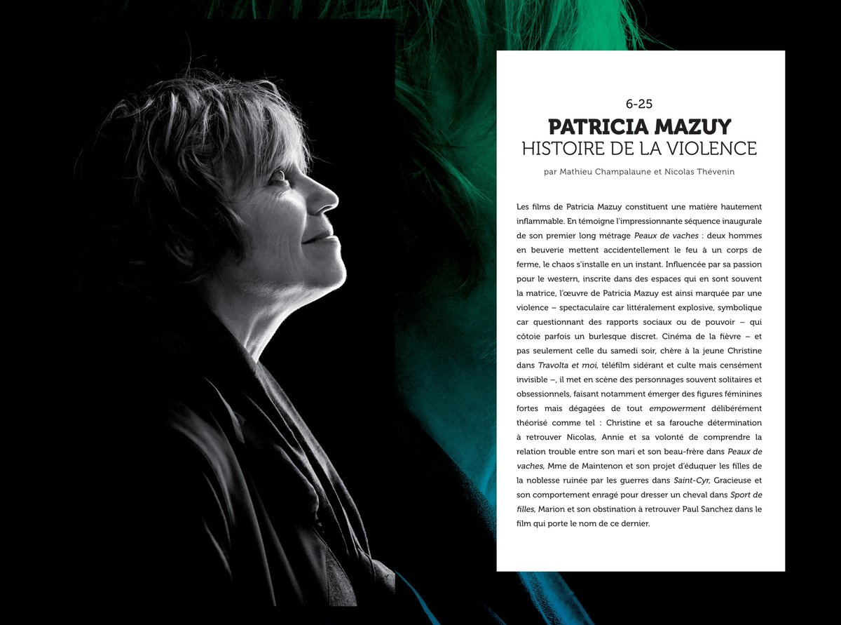 MicrocineT's tweet photo. Le dernier numéro de @revue_repliques vient de sortir. 
Et en Une, l'indispensable Patricia Mazuy
Disponible sur https://t.co/325Z4aH7KE et bientôt en librairies. https://t.co/axYYivhnKr