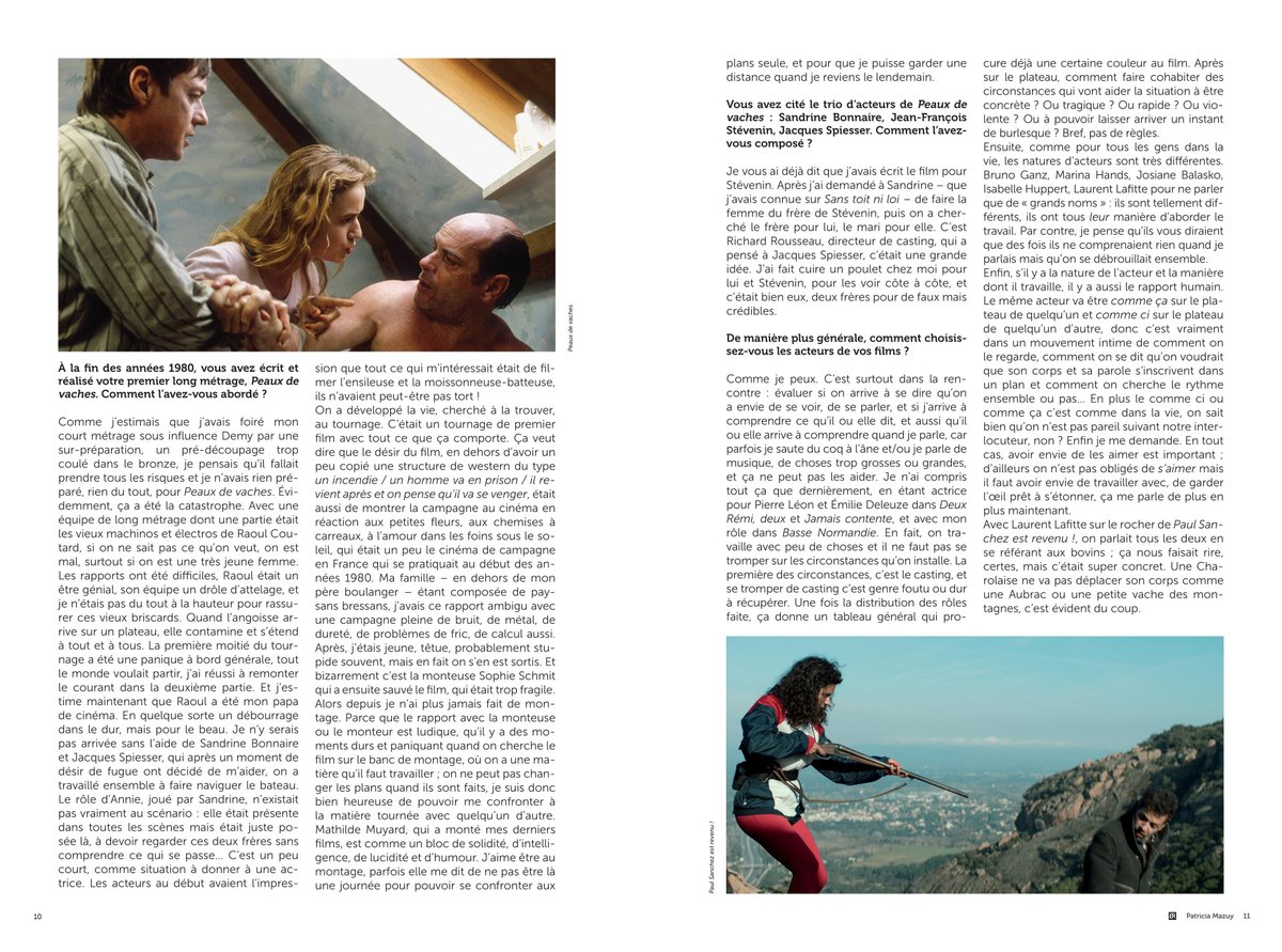 MicrocineT's tweet photo. Le dernier numéro de @revue_repliques vient de sortir. 
Et en Une, l'indispensable Patricia Mazuy
Disponible sur https://t.co/325Z4aH7KE et bientôt en librairies. https://t.co/axYYivhnKr