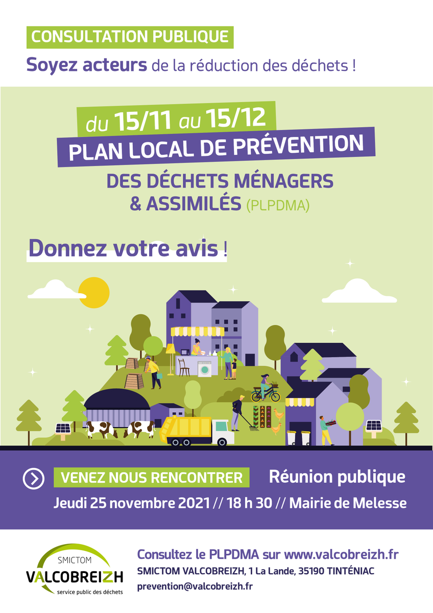 📣Programme Local de Prévention des Déchets Ménagers et Assimilés (PLPDMA) : c'est parti pour la consultation publique ! Vous avez jusqu'au 1⃣5⃣ décembre pour faire part de vos remarques. ➕d'infos sur le PLPDMA : bit.ly/3wOUN3d
#réductiondesdéchets #réemploi #recyclage