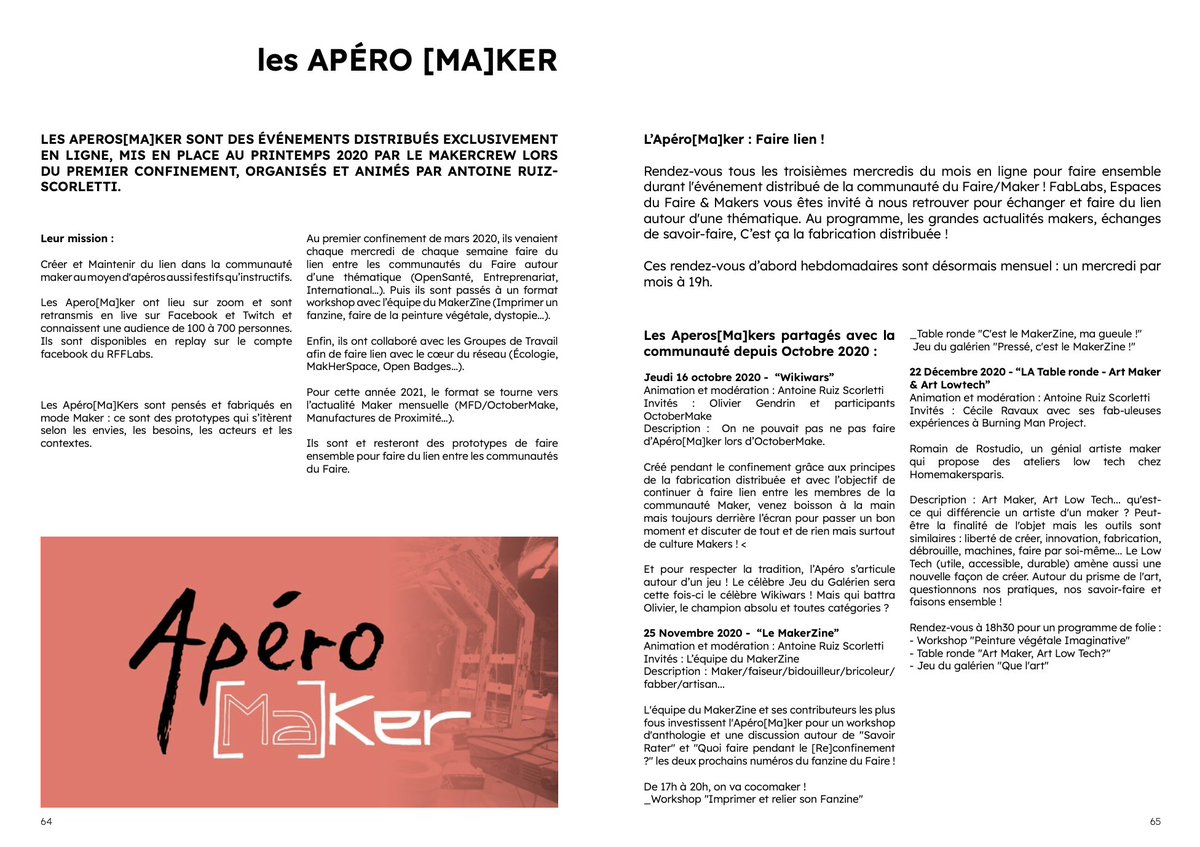 RFFLabs's tweet photo. 6/8 ✨ Frissonnez avec nous en lisant les temps fort du RFFLabs #FabricationDistribuée, #OctoberMake, Vidéo @MrBidouille, #AperoMaker et + encore ... https://t.co/77QHNxUrBc