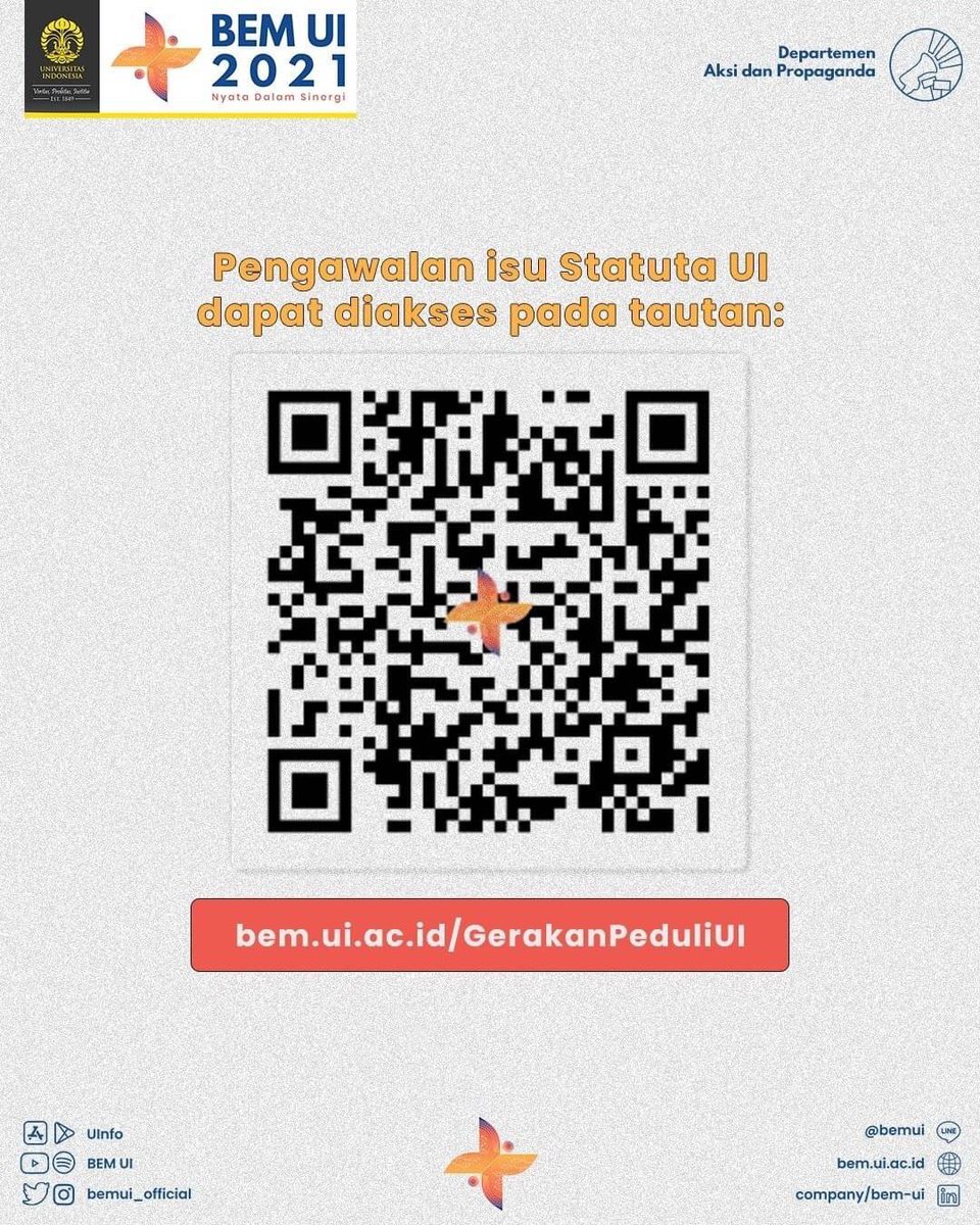 BEMUI_Official's tweet photo. Kawal sampai menang!

Pengawalan isu Statuta UI dapat diakses melalui tautan:
https://t.co/IgzIx8fkv6

Aliansi BEM se-UI dan BK MWA UI UM

#TolakStatutaUI https://t.co/9ydvgvrJQ9