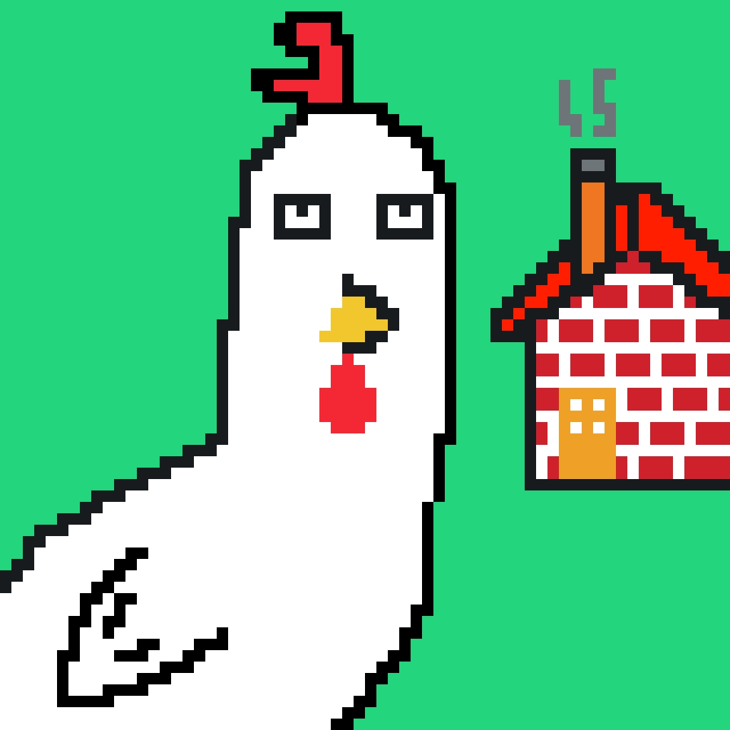 RN55848717's tweet photo. コケッコー、 #NFT   #絵  #NFTアート  #nftart  #ドット絵 https://t.co/08by1Q6iuo