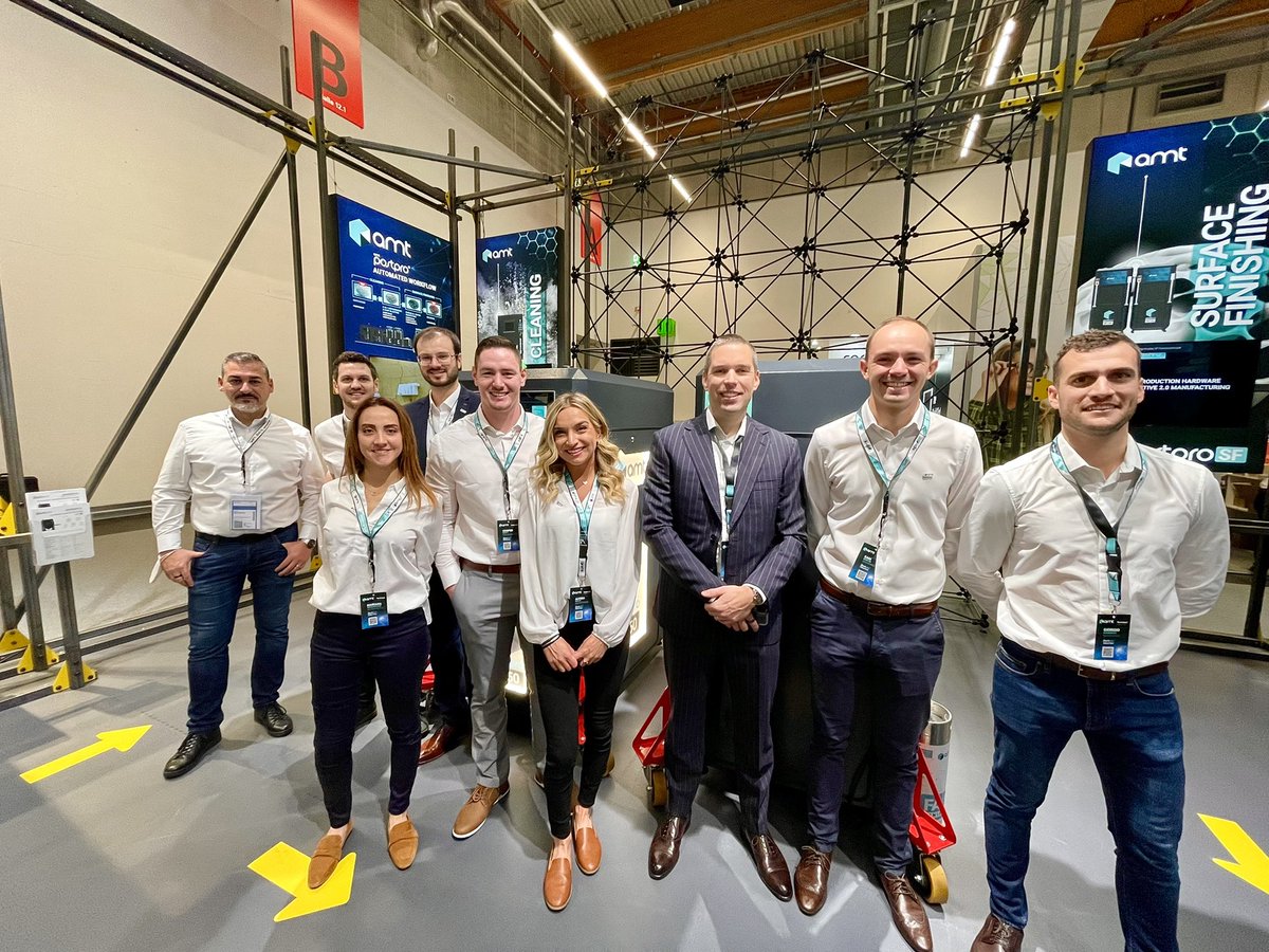 amtpostpro's tweet photo. Day one of @formnext_expo and the #AMTeam is ready to see you! Stop by our booth #C139 in Hall 12.1 to see our end-to-end digital post production hardware systems for additive 2.0 manufacturing.
#formnext #additivemanufacturing #postproduction #formnext2021 https://t.co/NzTyLWLVca