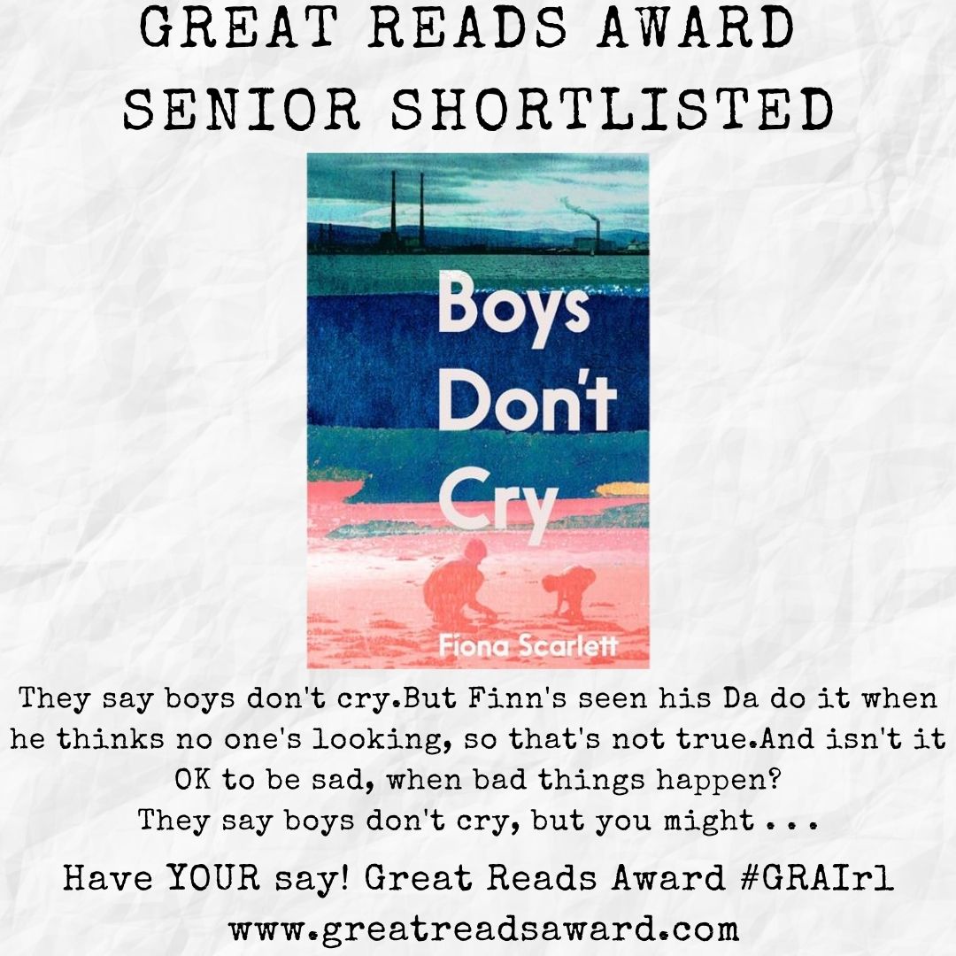 greatreadsaward's tweet photo. Explore the shortlist! Today's featured tite is 'Boy's Don't Cry', by Fíona Scarlett. Have YOUR say! #GRAIrl @Scarlett_for_ya https://t.co/hUSE0oEpaD