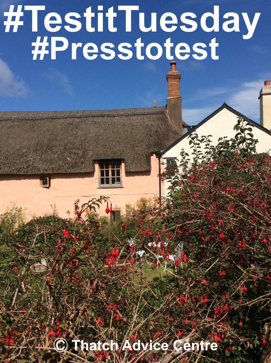 ThatchAdvice. #TestitTuesday - Our weekly reminder - Test your Smoke &amp; CO Alarms. Spread the word, keep working together &amp; stay safe! #Presstotest  <a href="/HantsIOW_fire/">Hampshire & Isle of Wight Fire & Rescue Service</a> <a href="/HFRS/">Herts Fire & Rescue</a> <a href="/Norfolkfire/">Norfolk Fire and Rescue Service</a> <a href="/SuffolkFire/">Suffolk Fire & Rescue Service</a> <a href="/WarksFireRescue/">Warwickshire Fire and Rescue Service</a>