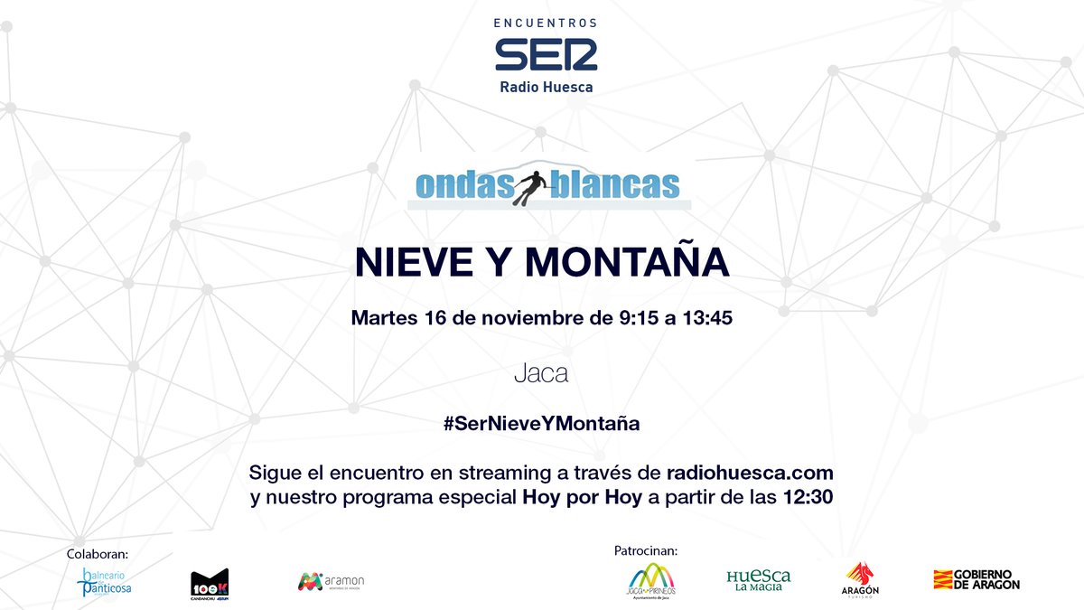 RadioHuesca's tweet photo. Canal de Radio Huesca - Cadena SER   En Directo: https://t.co/Y8vbNcaBGC

#SERNieveYMontaña @GrupoAramon @TUHUESCA @AytoJaca @TurismoAragon @RadioZaragoza @RFEDInv https://t.co/5gj8szM9Re