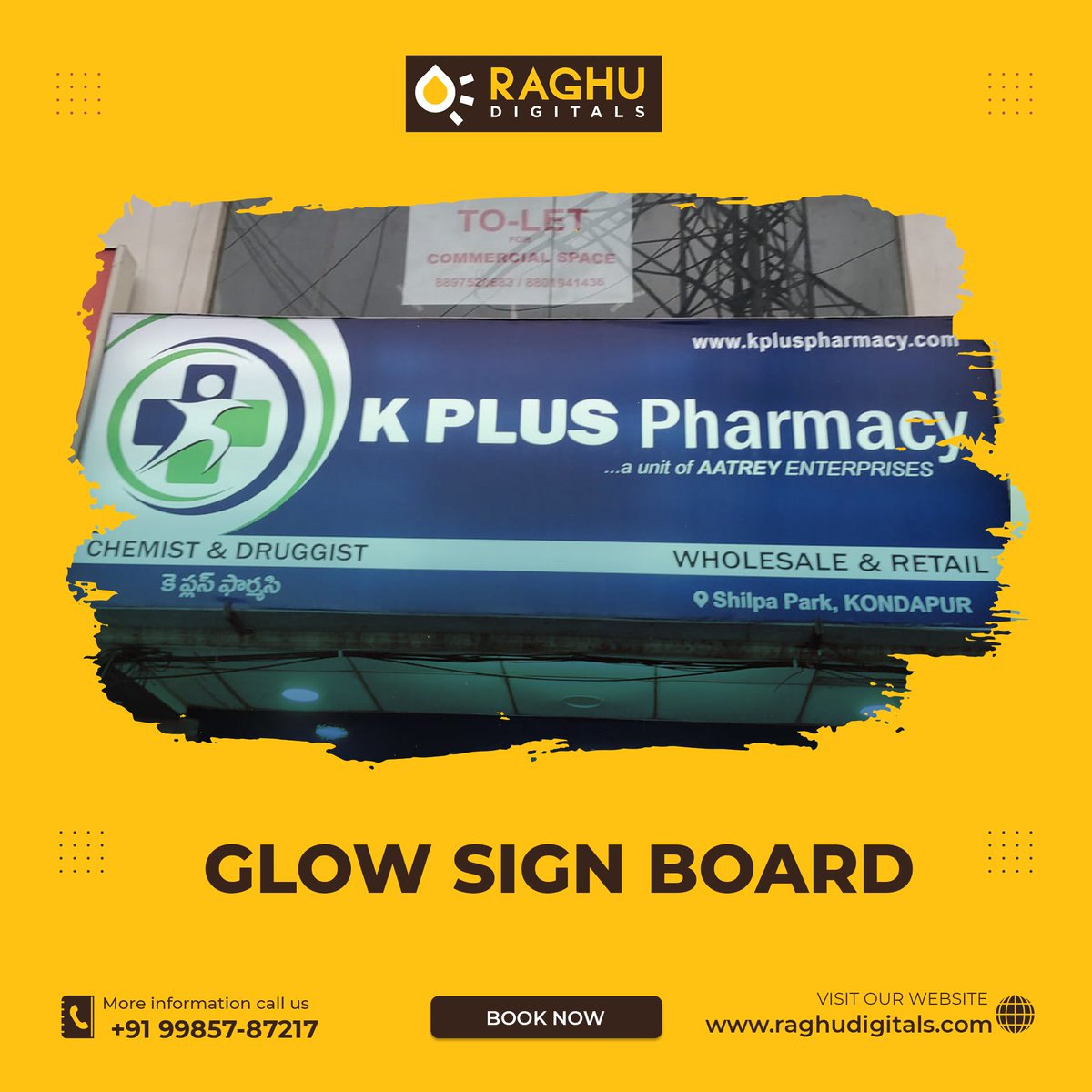 RAGHUDIGITA1S's tweet photo. GLOW SIGN BOARD!
Our professionals make these glow signs with perfection, wear & tear resistance, longer functionality, and corrosion resistance.
Contact now: 99857 87217 or Visit: https://t.co/XHfepQXTQ8
#raghudigitals #glowsign #glowsignboards #glowsigns #glowsigndigitals https://t.co/fih5TkM5s7