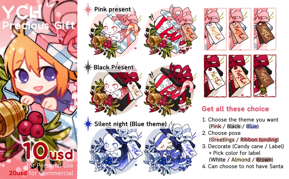 🌸Ko-fi shop update! 🌸
Christmas 2020🎁Precious Gift is now available!
>> https://t.co/A6wpvcId1A << 
