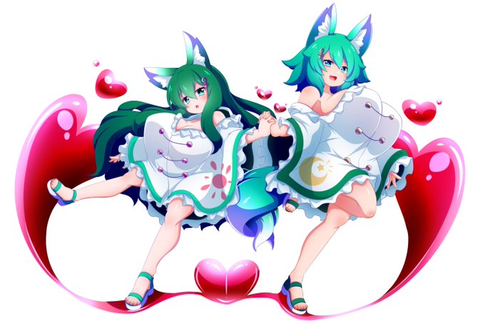 首輪つき九十九尾さん(@mediumfox)のご依頼で狐姉妹さん描かせていただきました!
ご依頼ありがとうございました! 