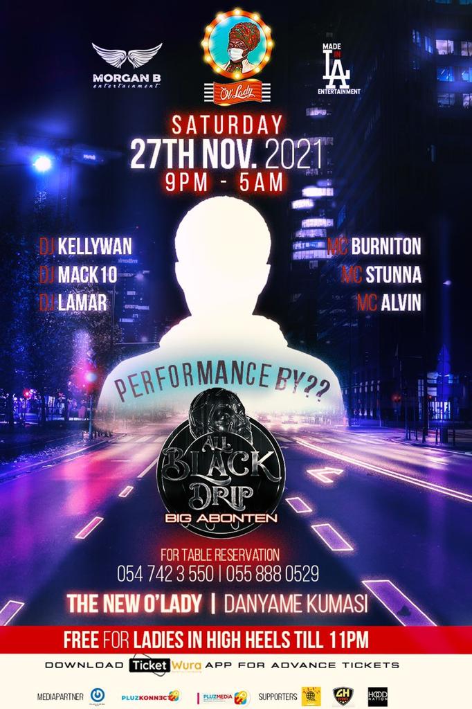PUREDRIVE957's tweet photo. Can you guess the artist who is gonna perform? Let's show some antics in predicting. All black drip is happening live @ol_ladygh November, 27. Come let's jam. #PureMarketDay https://t.co/Nulz2uw2VV