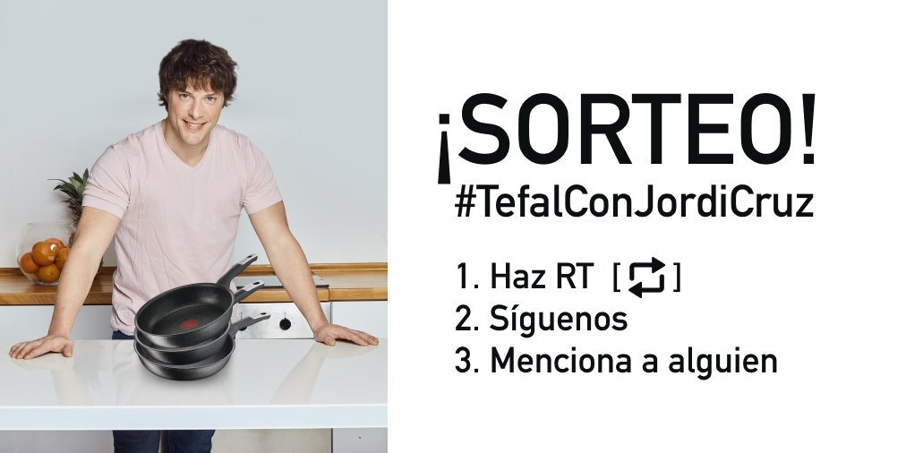 Tefal_ES's tweet photo. 🔴 #TefalConJordiCruz 🔴    👉 ¡SORTEO!  Haz [RT+Follow] y menciona a alguien.⁣
⁣
🎁 Sorteamos un SET de menaje JORDI CRUZ en cada canal de TEFAL España: Facebook, Instagram y Twitter. ⁣
⁣
📆 Tienes tiempo hasta el 25 de noviembre incluido.⁣
⁣
¡Suerte! https://t.co/xdOZgNqDL4