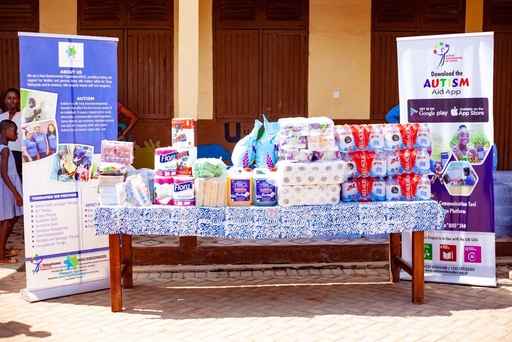 AutismGh's tweet photo. As part of our tour in the Western Region last Saturday, we donated some items to the Twin - City Special School in Takoradi. 

We appreciate the volunteers/team members who embarked on this memorable tour and supported with gifts. #AutismTour #AutismAidApp https://t.co/ZfSjCsEHTI