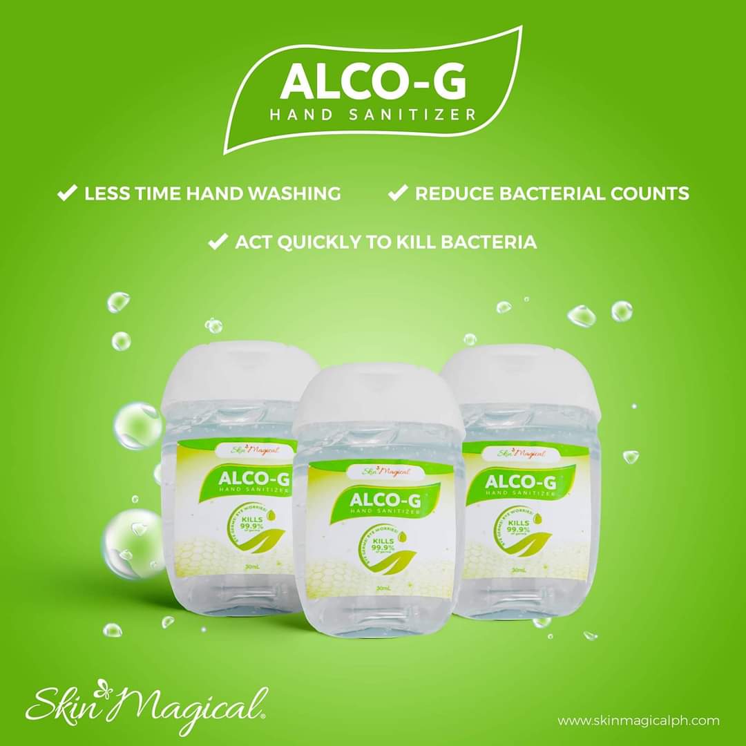 MariaJaniceRey1's tweet photo. 1 FOR EVERYTHING! 🛡 Our new and improved Alco-G Hand Sanitizer is perfect for disinfecting and has the right size for your purse, car, or anywhere you're headed on the go! Grab it now at the nearest shop or from your resellers in your area for P48.00 SRP! 💯

#SkinMagical https://t.co/qhivW4EGx4