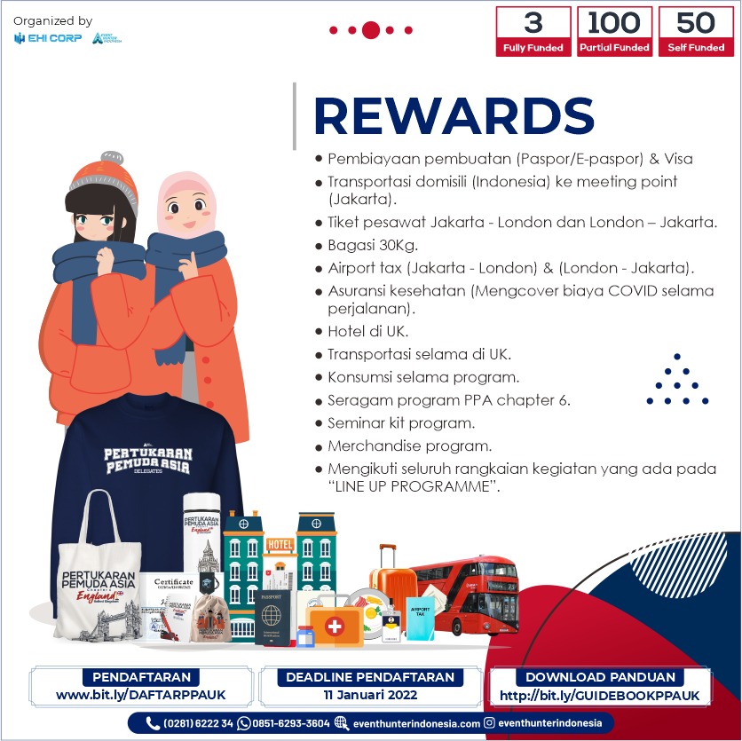 EventHunterINA's tweet image. Ada yg bilang semua orang bisa belajar ke luar negeri, JANGAN PERCAYA!

Setiap orang punya kemampuan beda-beda. Cuma PPA #6 kesempatan dibiayai 100% ke Inggris bisa pilih jalur seleksi.

SESUAIKAN KEMAMPUANMU!

Ayo ke UK!

PENDAFTARAN
pertukaranpemudaasia.com

DEADLINE: 11/1/2022