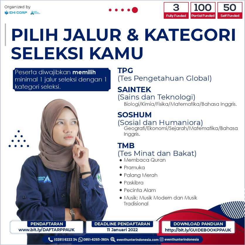 EventHunterINA's tweet image. Ada yg bilang semua orang bisa belajar ke luar negeri, JANGAN PERCAYA!

Setiap orang punya kemampuan beda-beda. Cuma PPA #6 kesempatan dibiayai 100% ke Inggris bisa pilih jalur seleksi.

SESUAIKAN KEMAMPUANMU!

Ayo ke UK!

PENDAFTARAN
pertukaranpemudaasia.com

DEADLINE: 11/1/2022