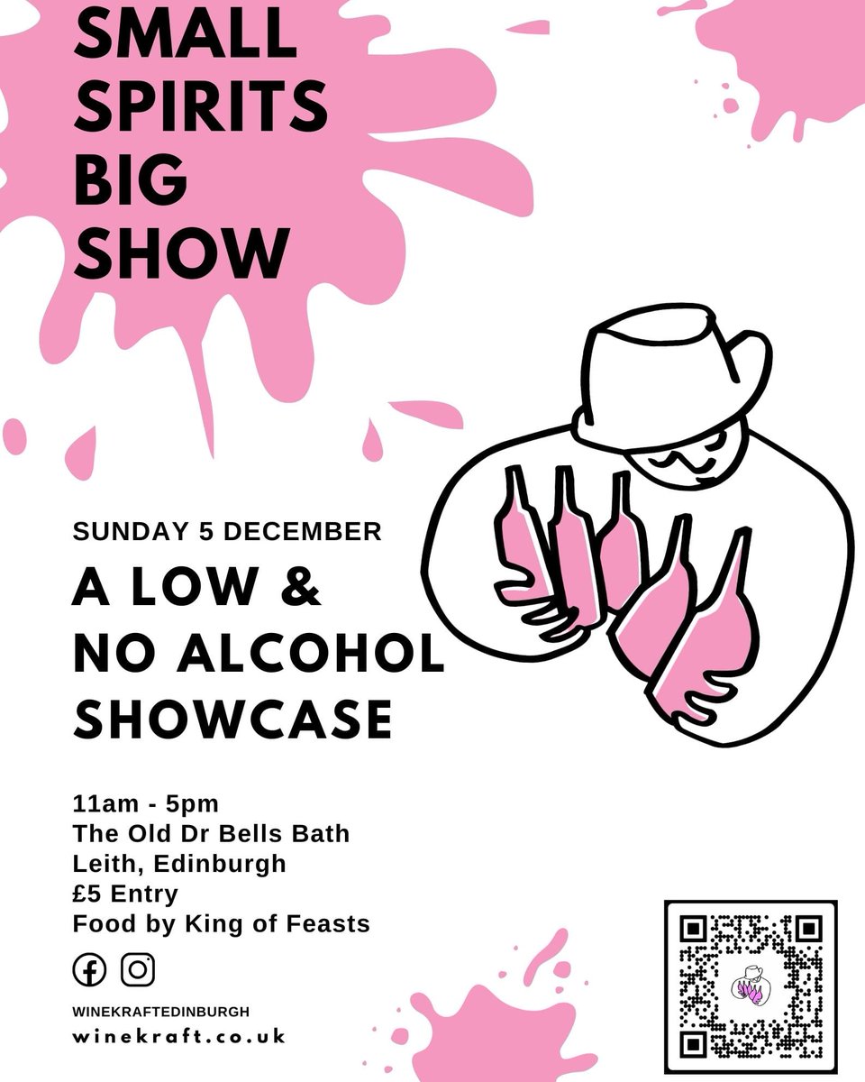 Our sister company, The Small Spirits Co is launching its first consumer tasting this December 5th in Leith. Focusing on low and no alcohol drinks for those times when we all need to take a break from booze. Tickets at winekraft.co.uk or eventbrite.co.uk