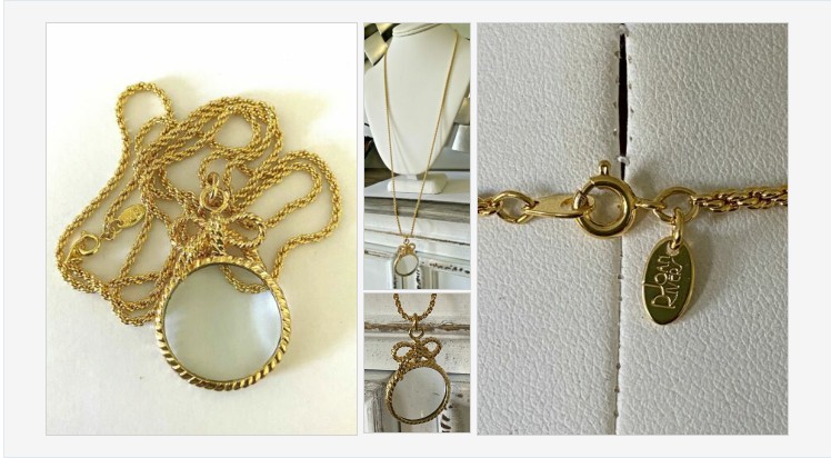 Vintage Signed Joan Rivers Gold Tone Bow Magnifying Glass Necklace | eBay #vintagecostumejewelry #costumejewelry #vintagejewelry #necklace #vintagenecklace #signednecklace #joanrivers #magnifyingglass #magnifyingglassnecklace ebay.com/itm/1249992586…